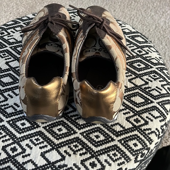 Brown and Tan Coach Sneakers - Picture 4 of 4